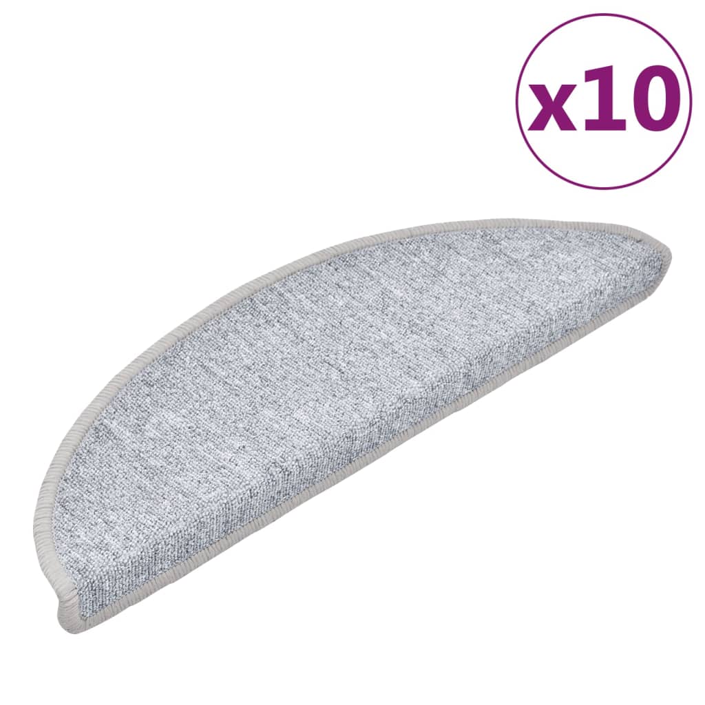 Trapmatten 10 st 56x17x3 cm Lichtgrijs Halfrond – afbeelding 2