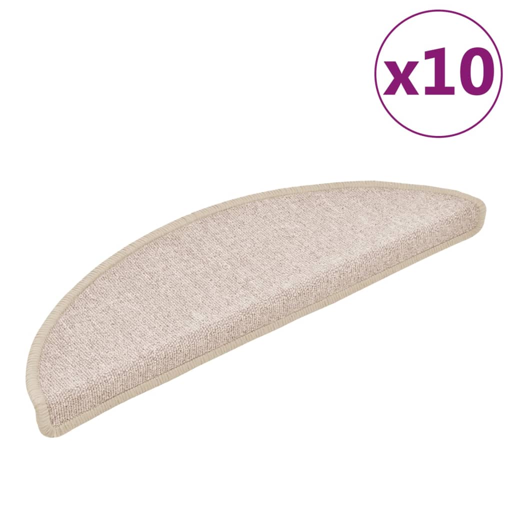 Trapmatten 10 st 56x17x3 cm Taupe Halfrond – afbeelding 2