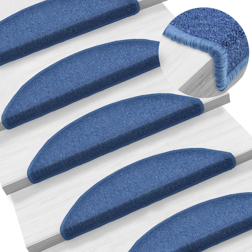 Trapmatten 10 st 56x17x3 cm Blauw Halfrond