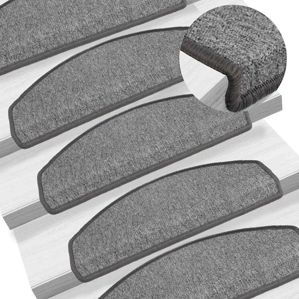 Trapmatten 10 st 65x24x4 cm Donkergrijs Halfrond Groot – afbeelding 1