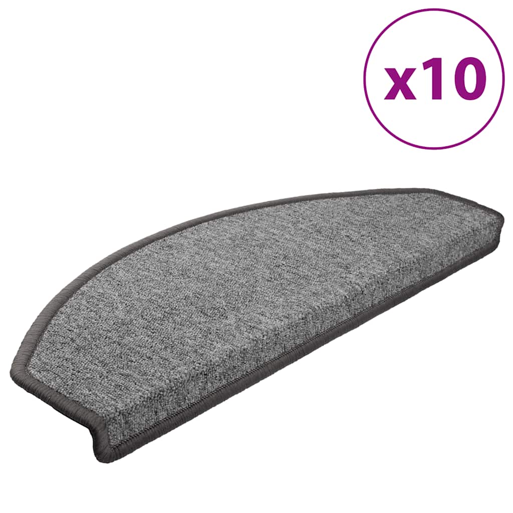 Trapmatten 10 st 65x24x4 cm Donkergrijs Halfrond Groot – afbeelding 2