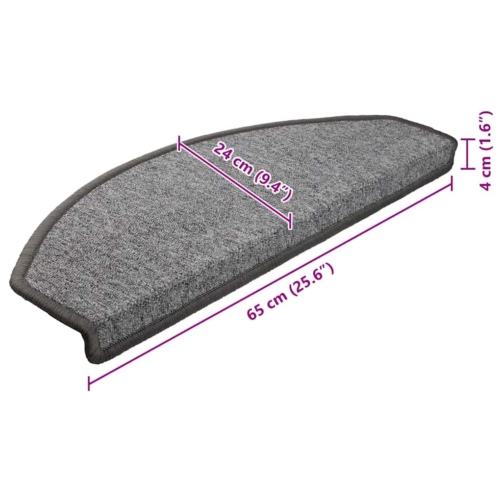 Trapmatten 10 st 65x24x4 cm Donkergrijs Halfrond Groot – afbeelding 9