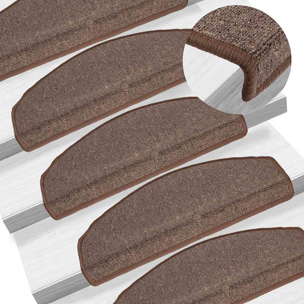 Trapmatten 10 st 65x24x4 cm Koffiebruin Halfrond Groot