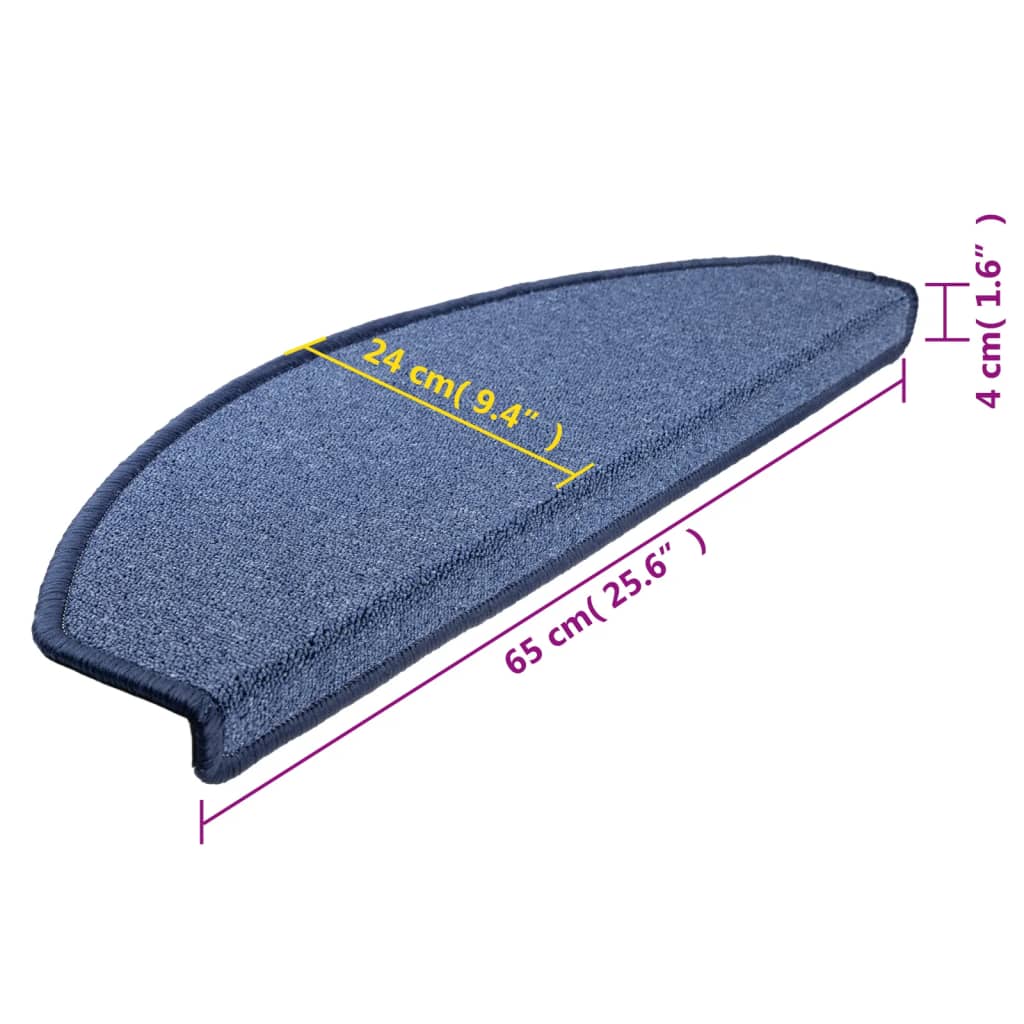 Trapmatten 10 st 65x24x4 cm Blauw Halfrond Groot – afbeelding 9