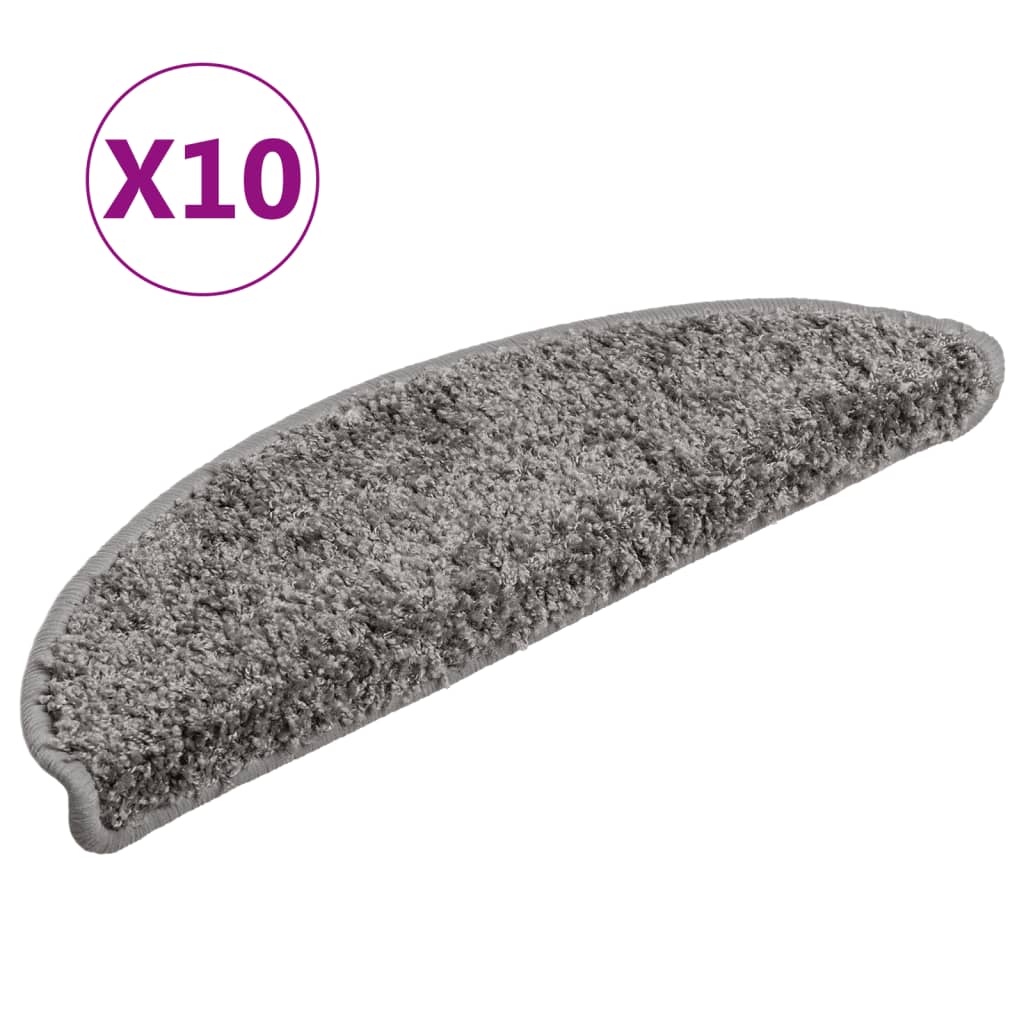 Trapmatten 10 st 56x17x3 cm Grijs Halfrond – afbeelding 2