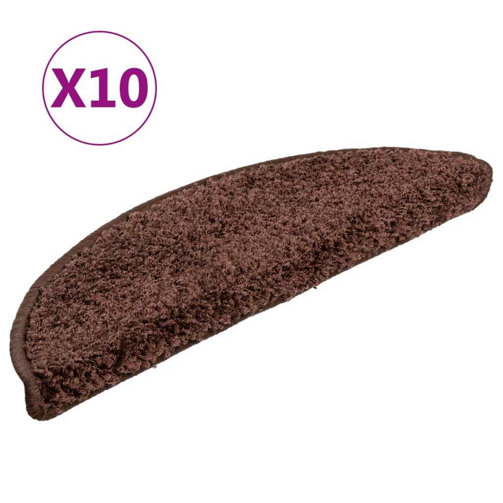 Trapmatten 10 st 56x17x3 cm Bruin Halfrond – afbeelding 2