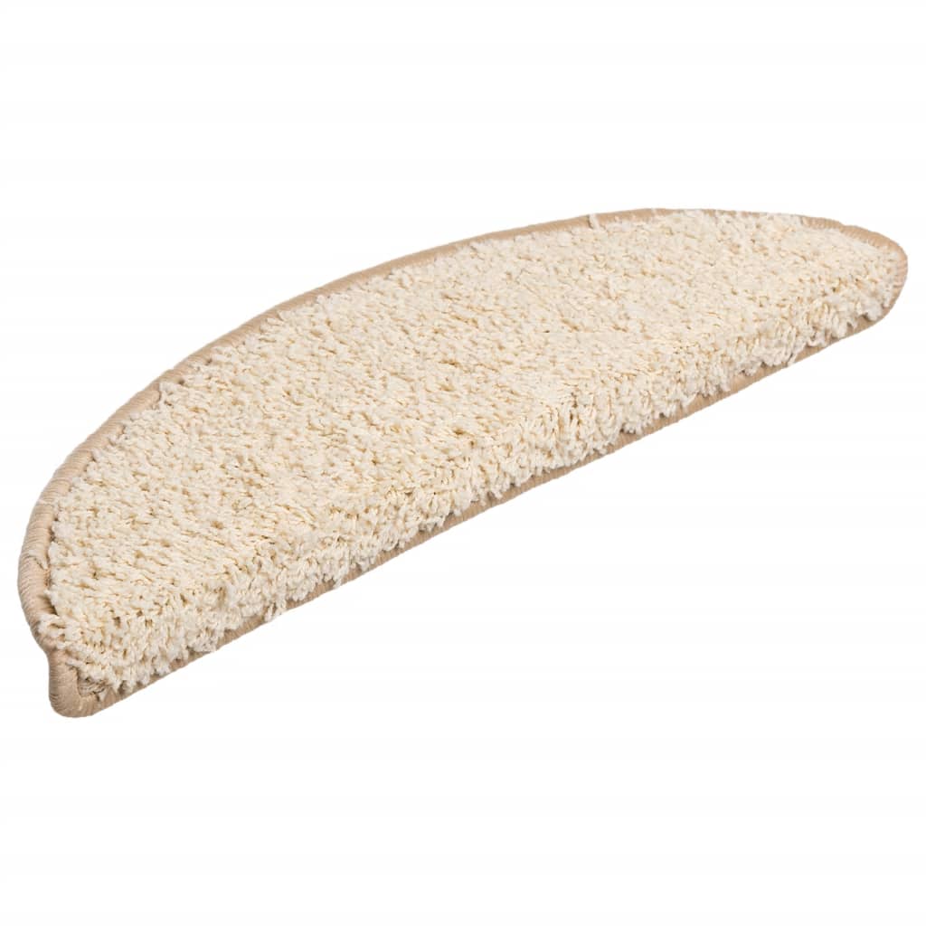 Trapmatten 10 st 56x17x3 cm crème halfrond – afbeelding 3