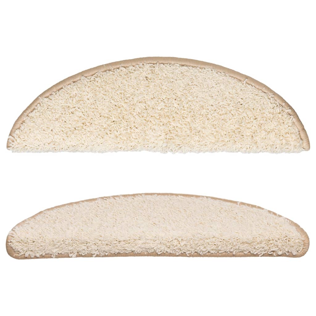 Trapmatten 10 st 56x17x3 cm crème halfrond – afbeelding 4