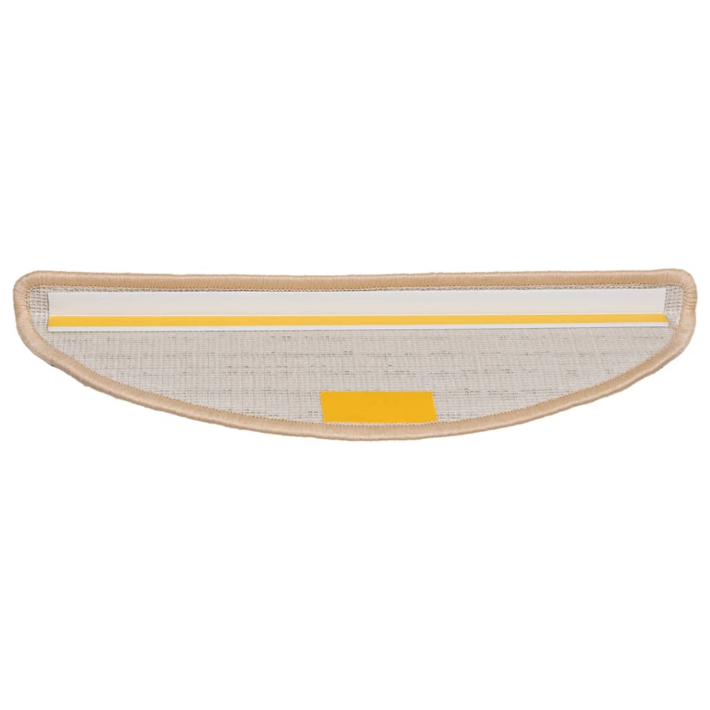 Trapmatten 10 st 56x17x3 cm crème halfrond – afbeelding 5