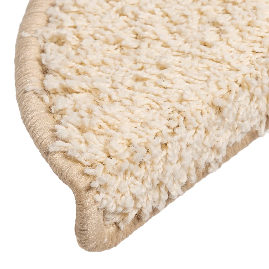 Trapmatten 10 st 56x17x3 cm crème halfrond – afbeelding 6