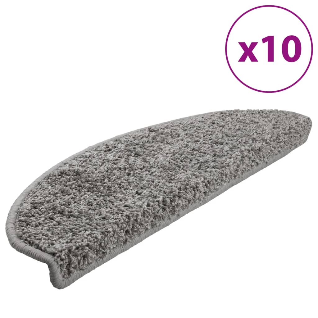 Trapmatten 10 st 65x21x4 cm Grijs Halfrond Groot – afbeelding 2