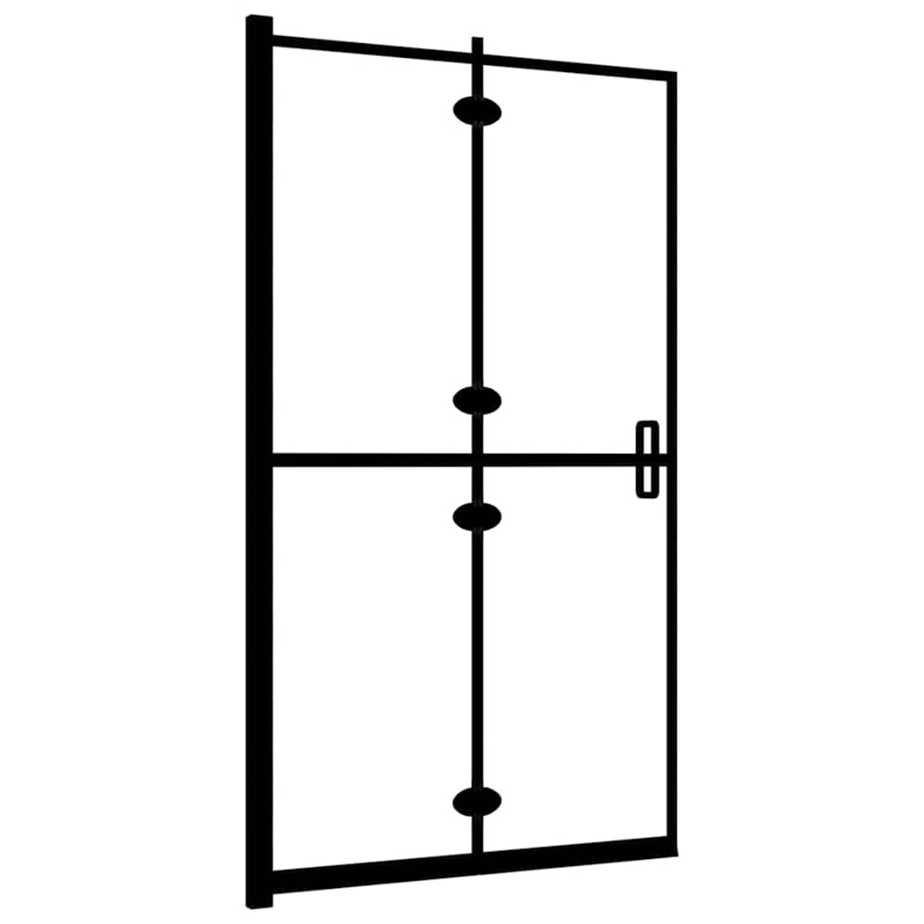 Douchewand inklapbaar 100x140 cm ESG zwart – afbeelding 4