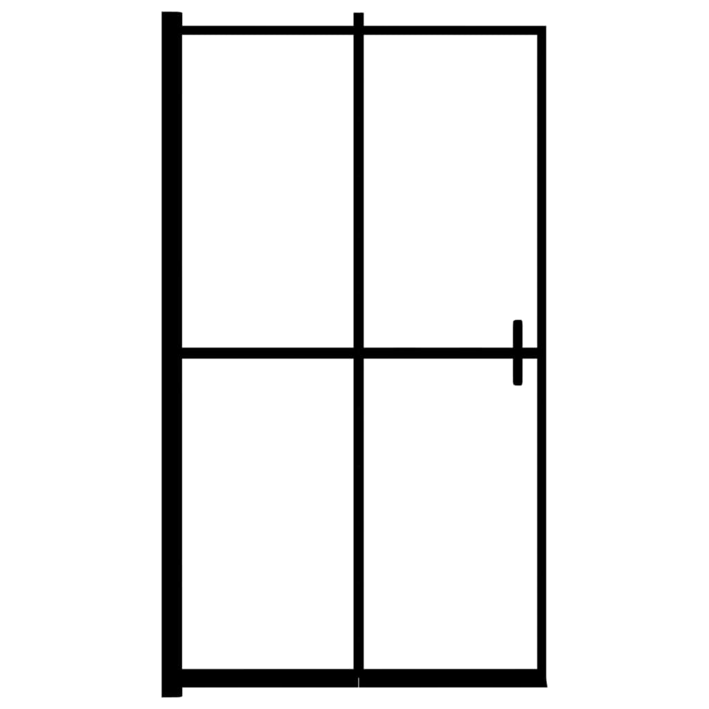 Douchewand inklapbaar 100x140 cm ESG zwart – afbeelding 5