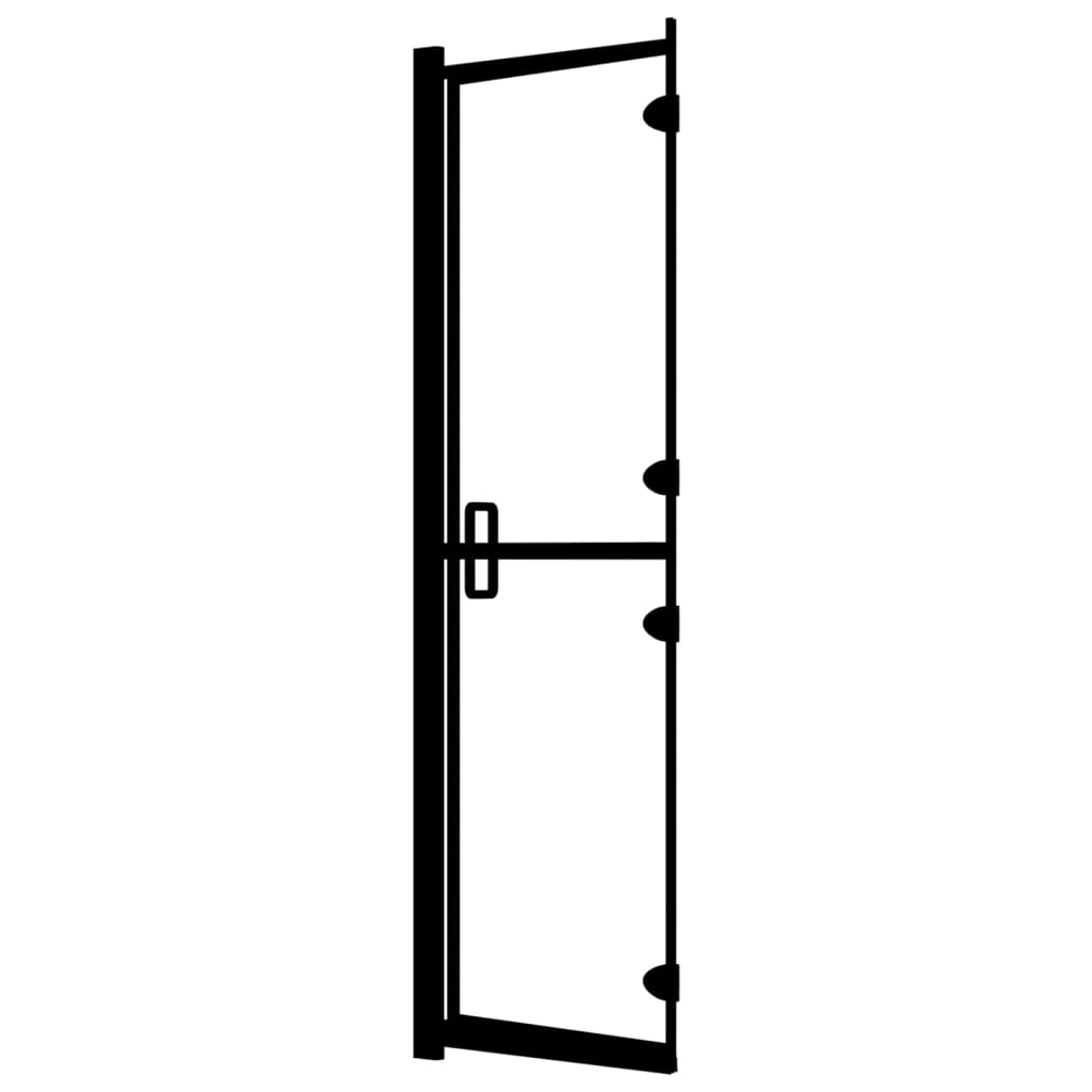 Douchewand inklapbaar 100x140 cm ESG zwart – afbeelding 6