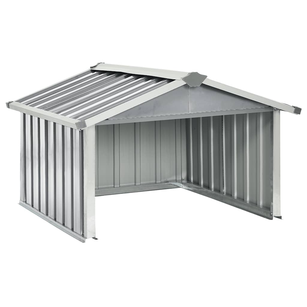 Overkapping voor robotmaaier 92x97x63 cm staal grijs – afbeelding 2