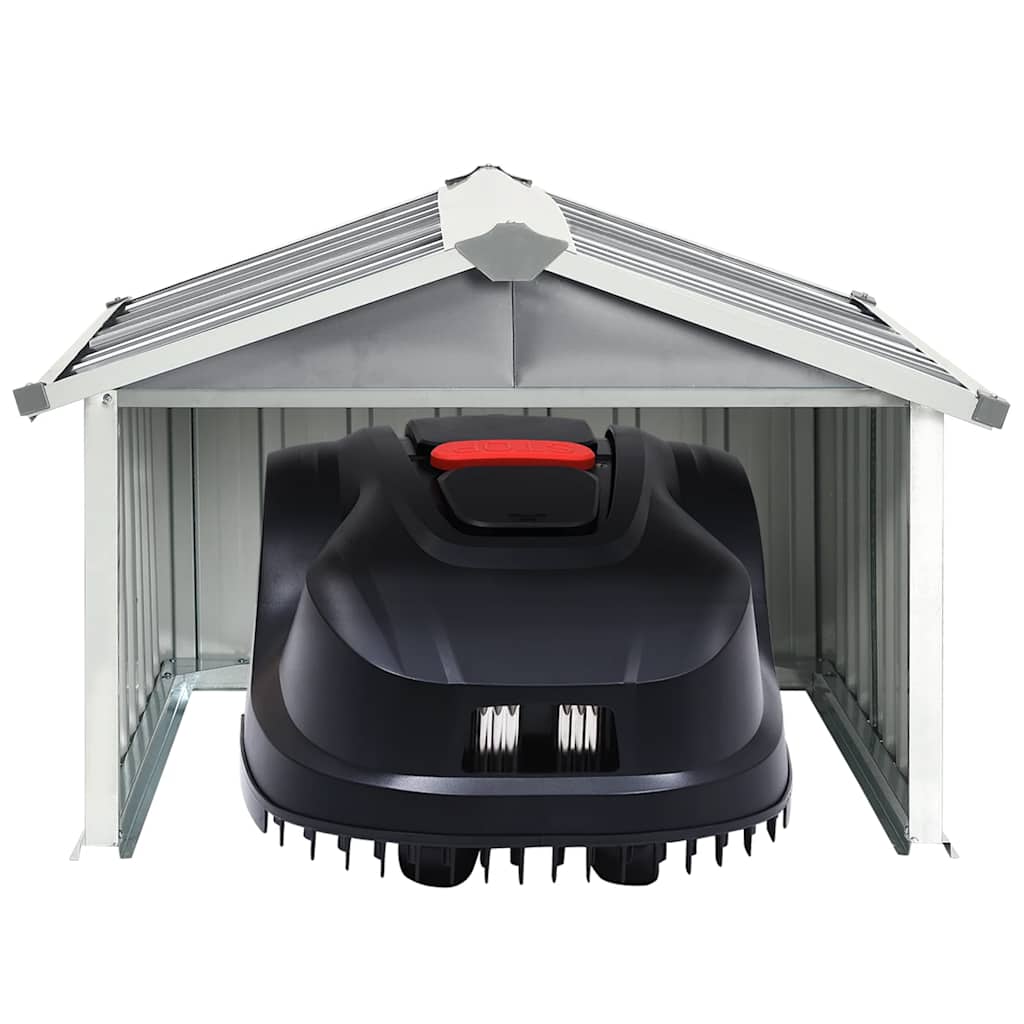 Overkapping voor robotmaaier 92x97x63 cm staal grijs – afbeelding 6