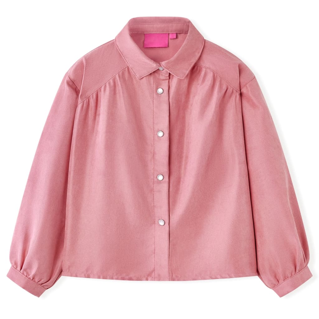 Kinderblouse met lantaarnmouwen 104 oudroze – afbeelding 1