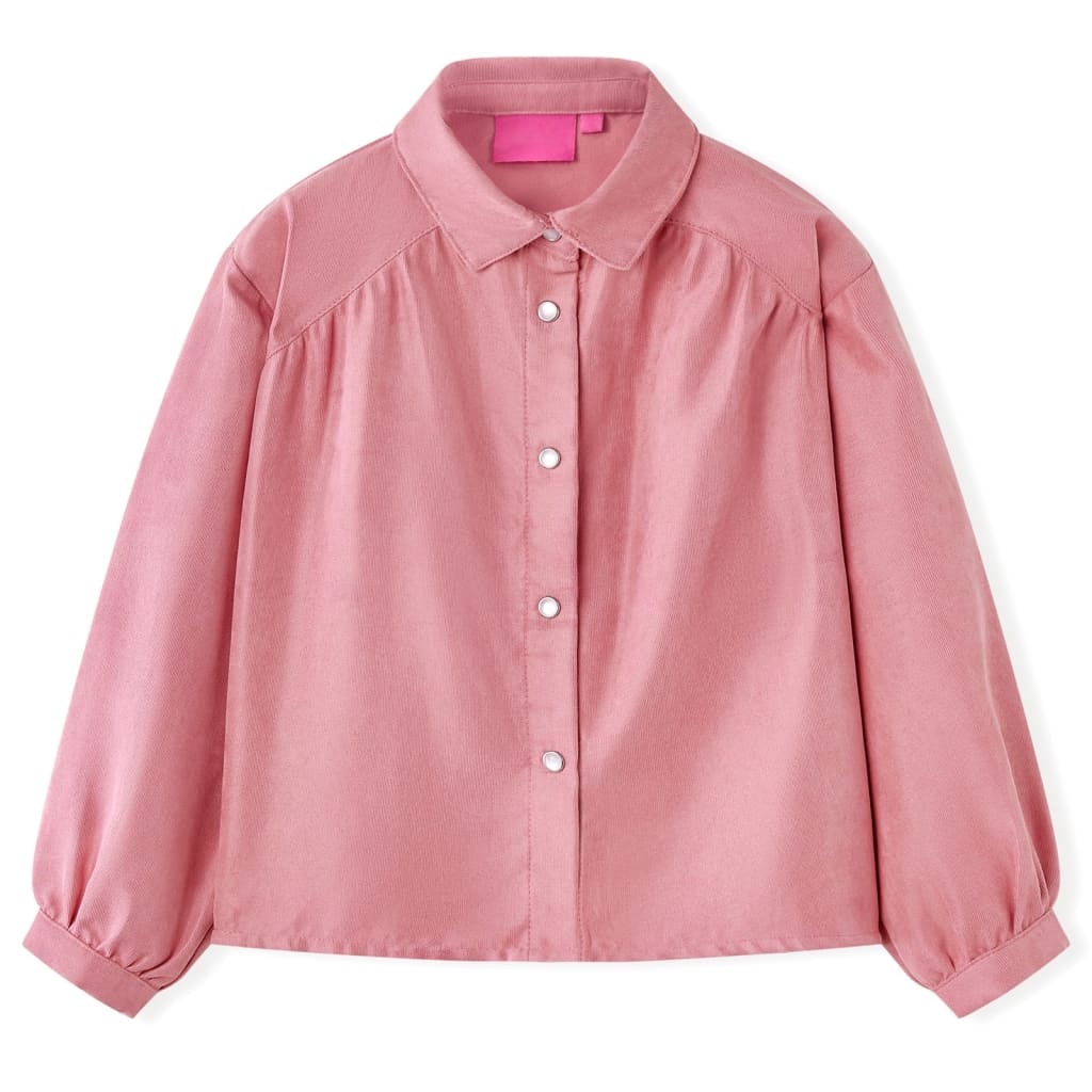 Kinderblouse met lantaarnmouwen 140 oudroze