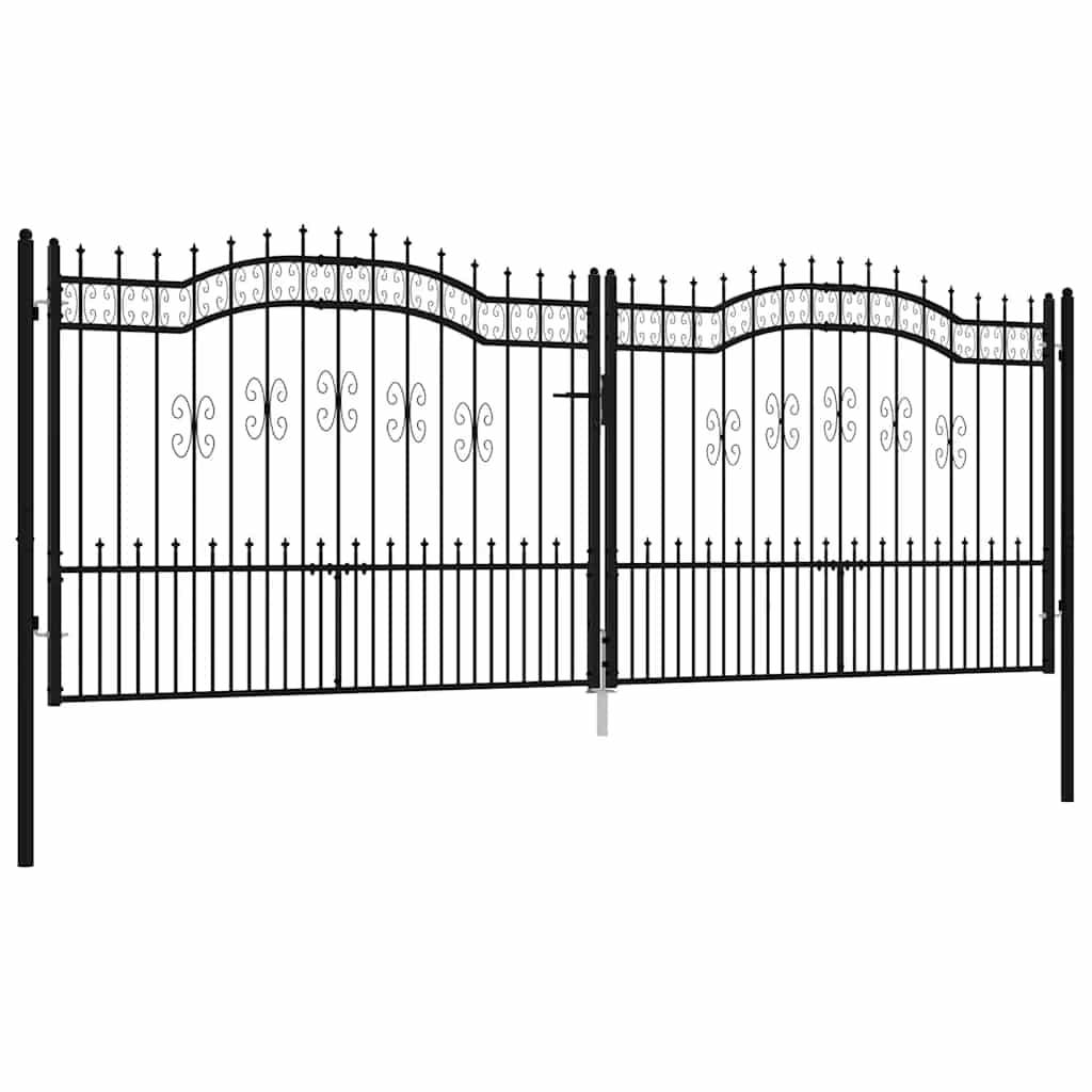 Hekpoort KAMPEN met speerpunt zwart 394,5 x 150 cm staal – afbeelding 2