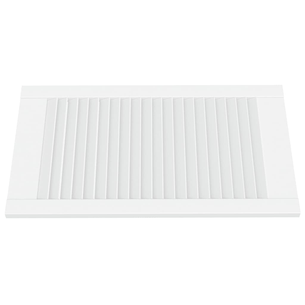 Kastdeuren met lamellen 2 st 69x39,4 cm massief grenenhout wit – afbeelding 3
