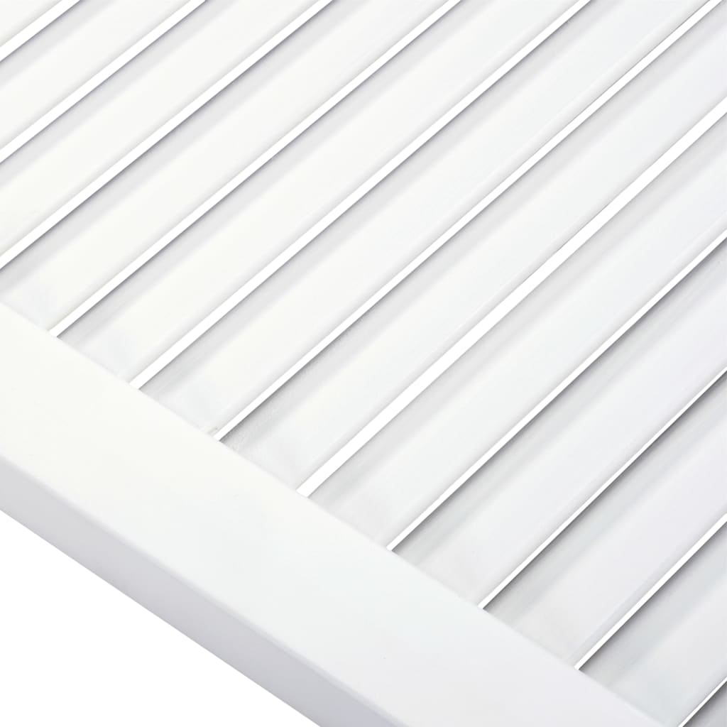 Kastdeuren met lamellen 2 st 69x39,4 cm massief grenenhout wit – afbeelding 4