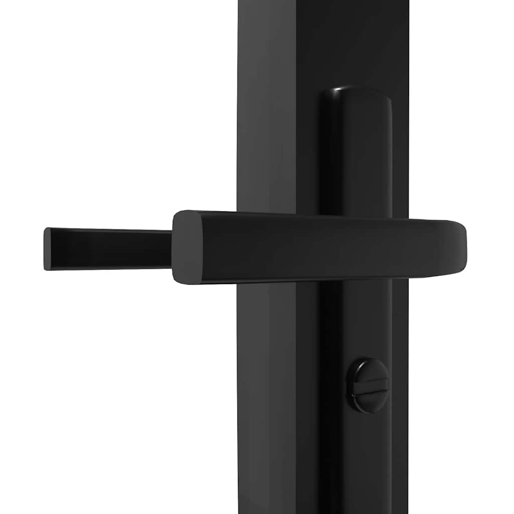 Binnendeur 83x201,5 cm ESG-glas en aluminium zwart – afbeelding 5