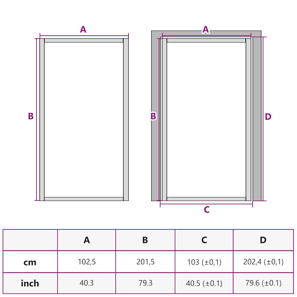 Binnendeur 102,5x201,5 cm ESG-glas en aluminium zwart – afbeelding 7