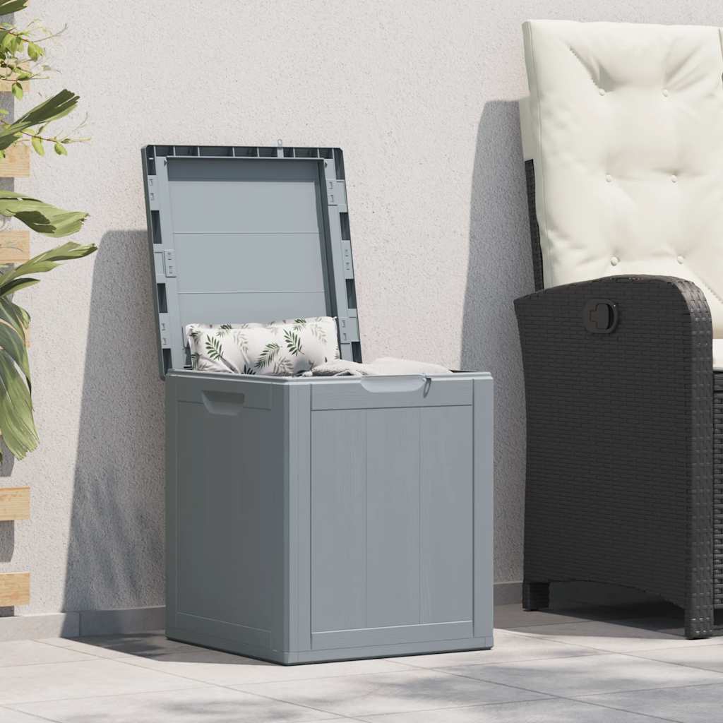 Tuinbox 90 L PP houtlook grijs