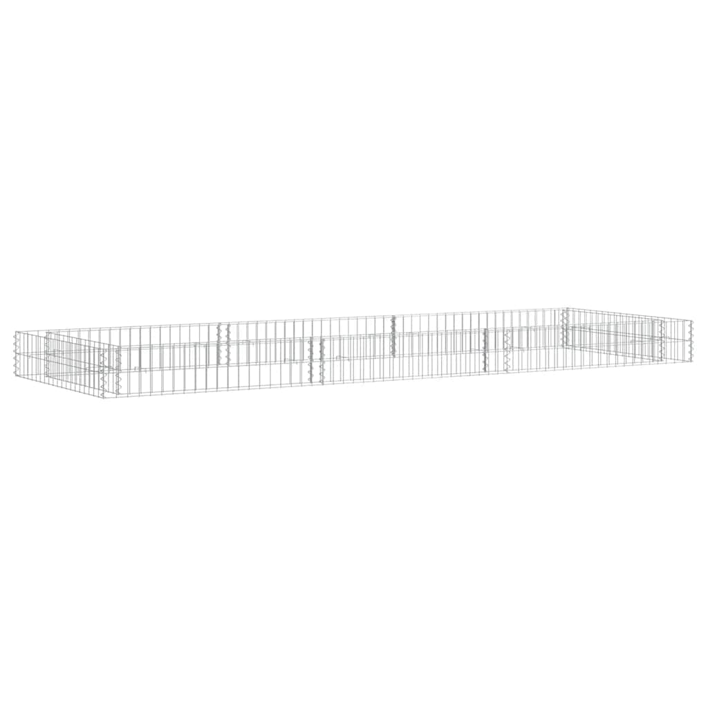 Gabion plantenbak verhoogd 300x100x20 cm gegalvaniseerd staal – afbeelding 1