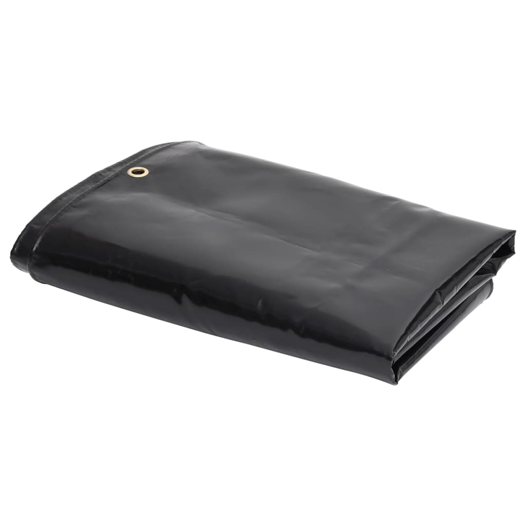 Zeildoek 650 g/m² 4x7 m Zwart – afbeelding 1