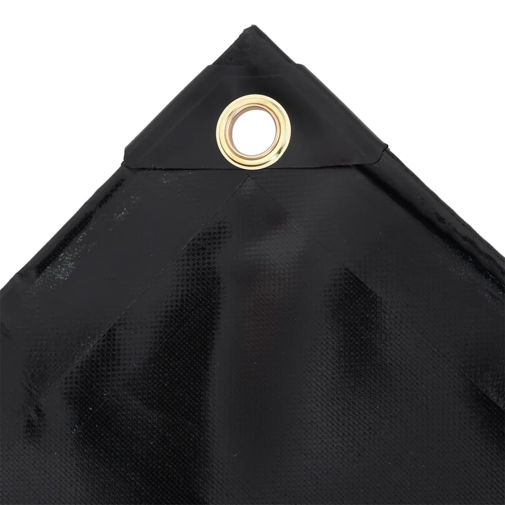 Zeildoek 650 g/m² 4x7 m Zwart – afbeelding 2