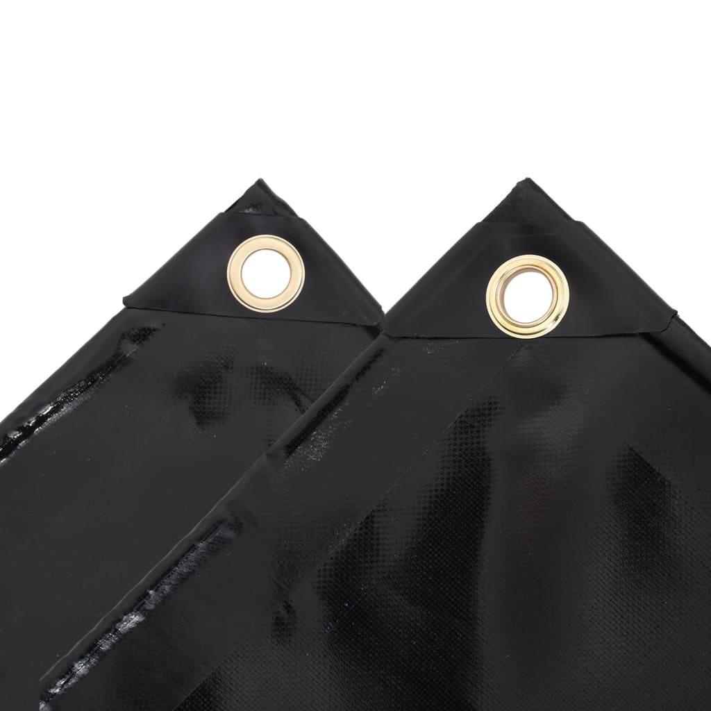 Zeildoek 650 g/m² 4x7 m Zwart – afbeelding 3