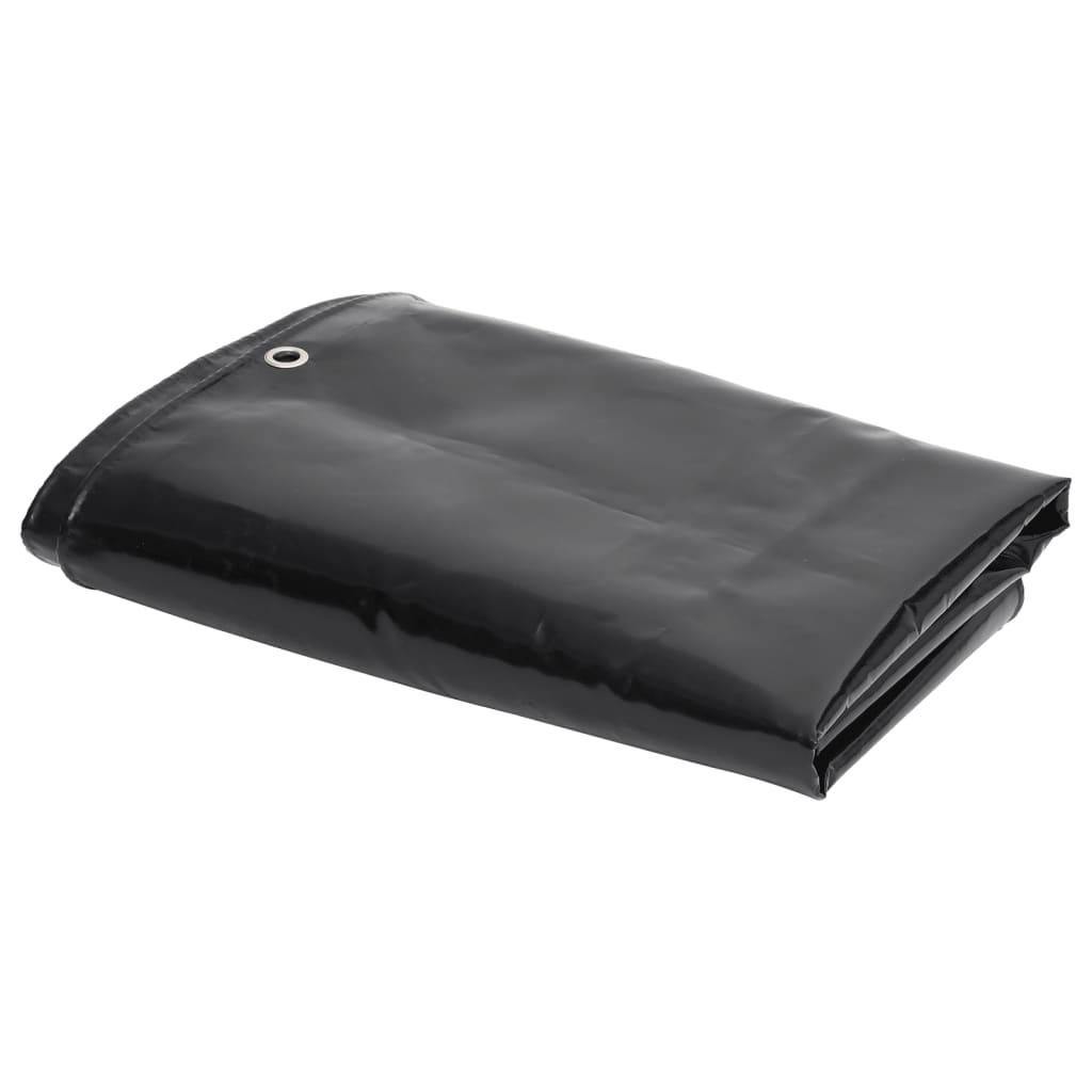 Dekzeil 650 g/m² 1,5x6 m zwart – afbeelding 1