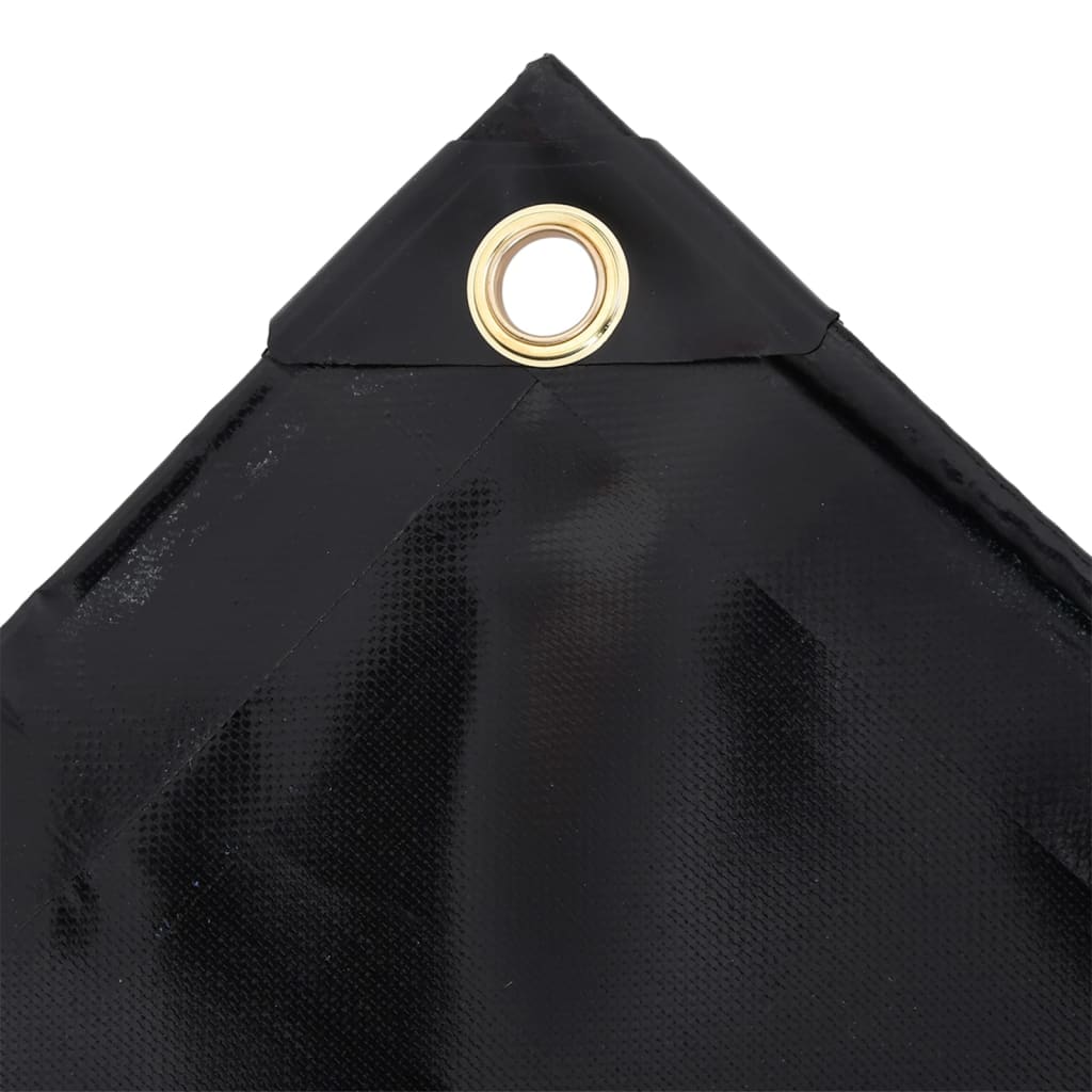 Zeildoek 650 g/m² 3,5x5 m Zwart – afbeelding 2