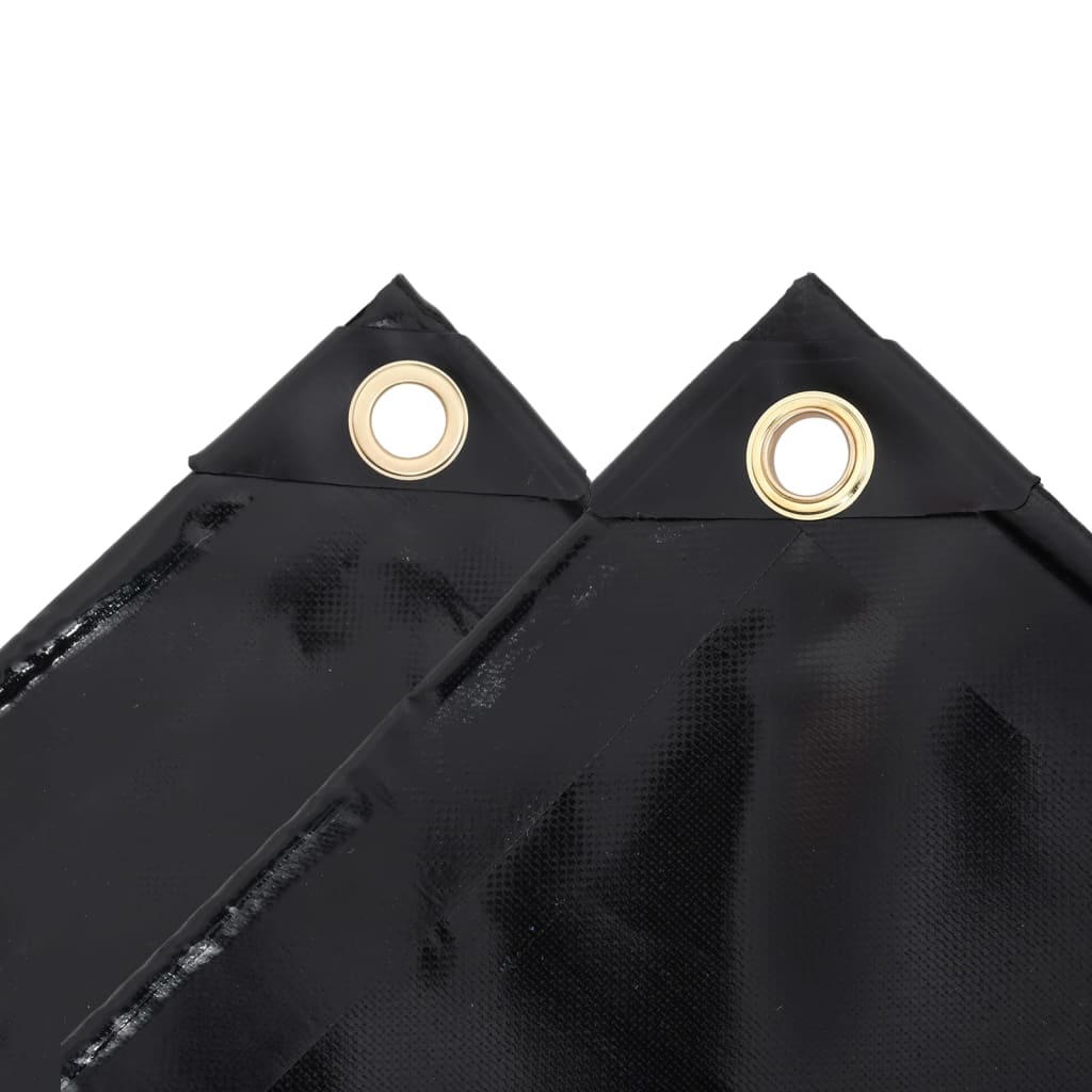 Zeildoek 650 g/m² 5x6 m Zwart – afbeelding 3