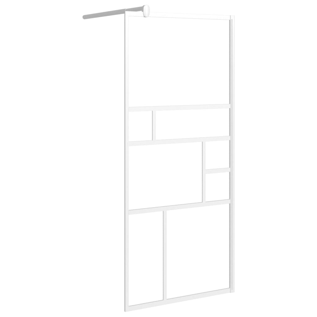 Inloopdouchewand 80x195 cm ESG-glas wit – afbeelding 2