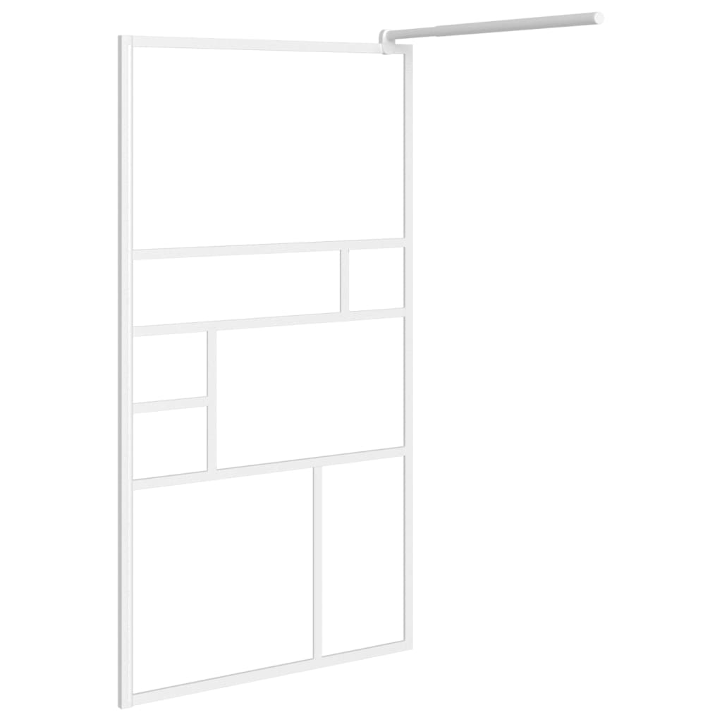 Inloopdouchewand 80x195 cm ESG-glas wit – afbeelding 4