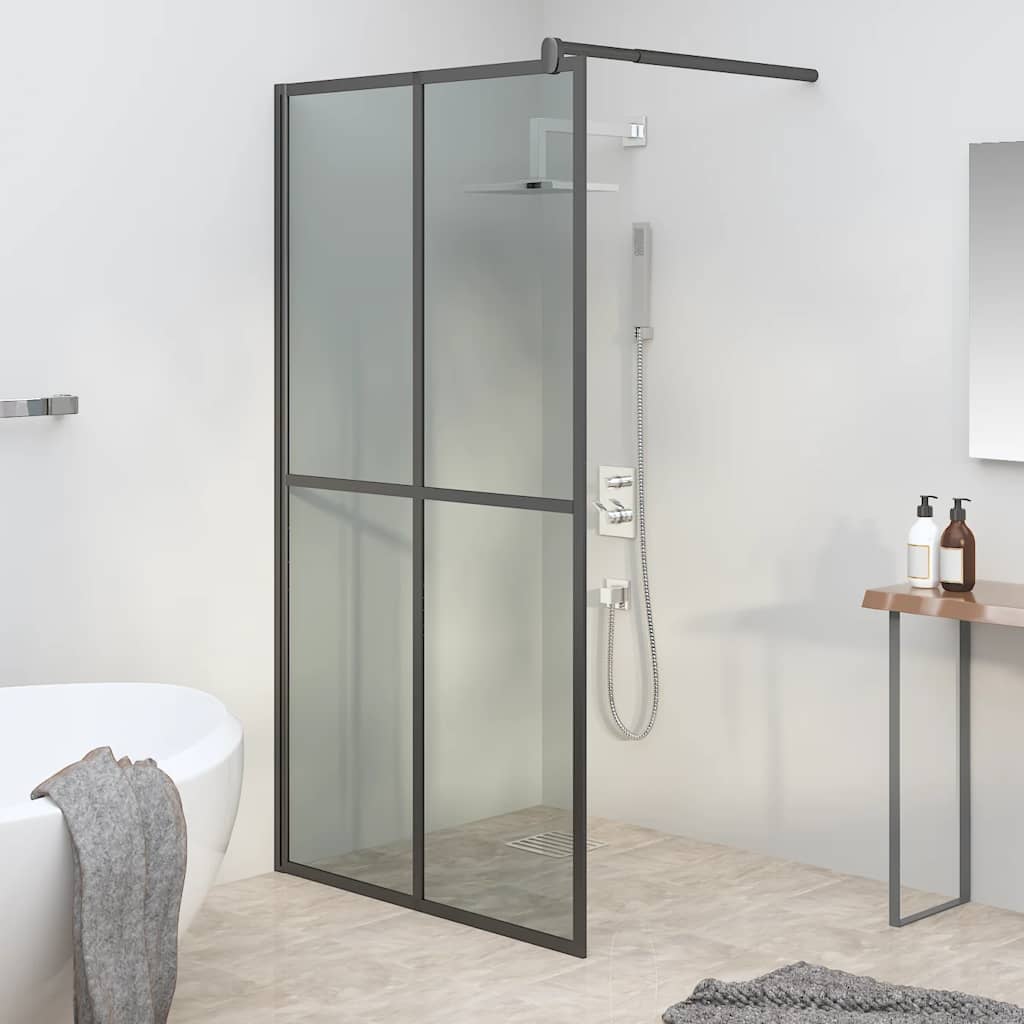 Inloopdouchescherm 100x195 cm donker gehard glas