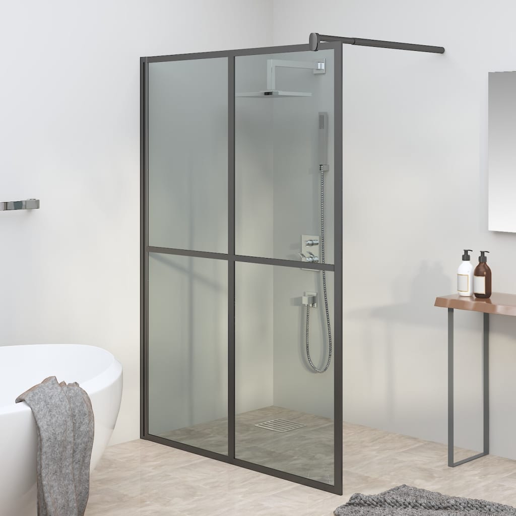 Inloopdouchescherm 140x195 cm donker gehard glas