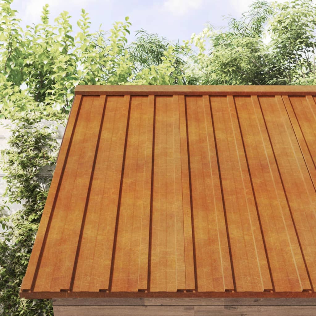 Dakpanelen 12 st 60x44 cm cortenstaal roestig