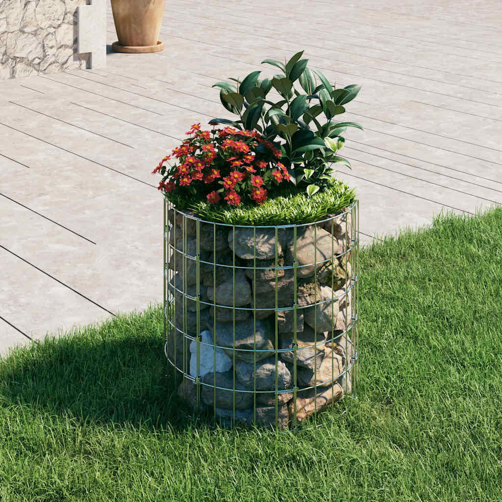 Gabion paal rond Ø50x50 cm gegalvaniseerd staal