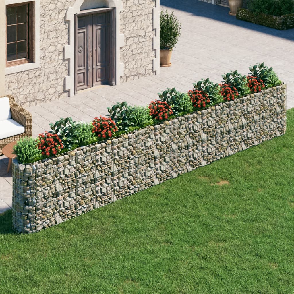 Gabion plantenbak verhoogd 610x50x100 cm gegalvaniseerd ijzer – afbeelding 1