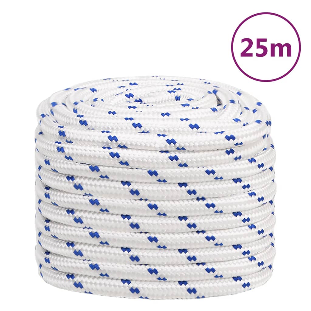 Boot touw 20 mm 25 m polypropyleen wit