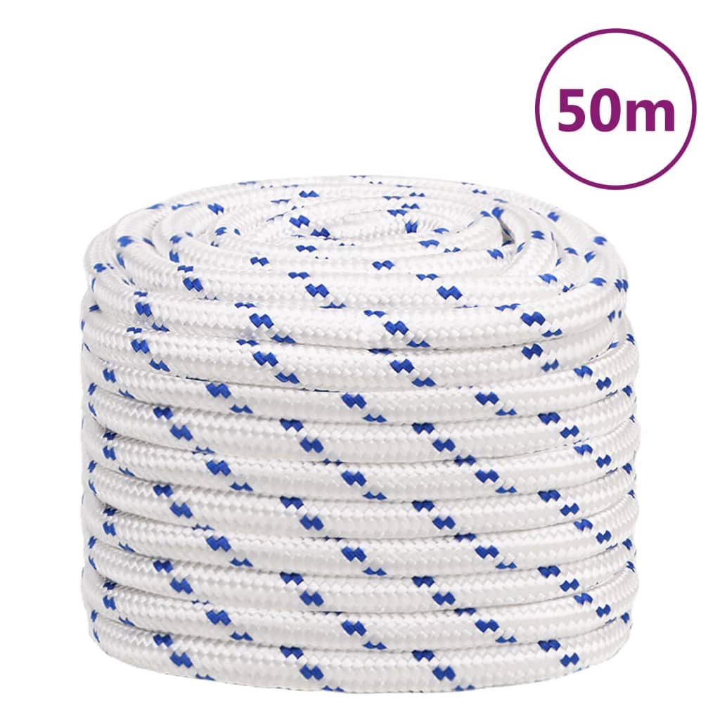 Boot touw 20 mm 50 m polypropyleen wit