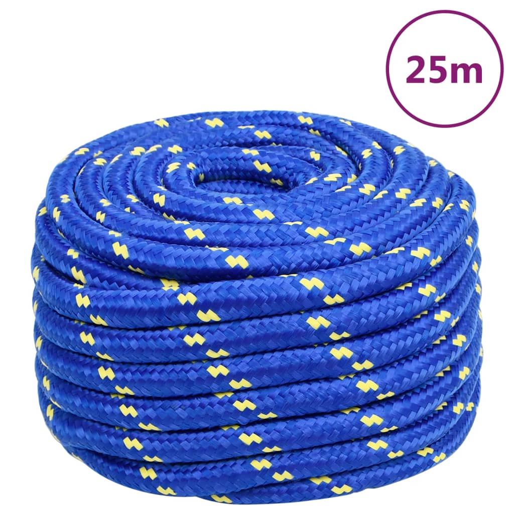 Boottouw 20 mm 25 m polypropeen blauw
