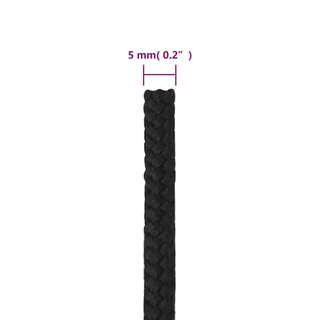 Boottouw 5 mm 250 m polypropeen zwart – afbeelding 6