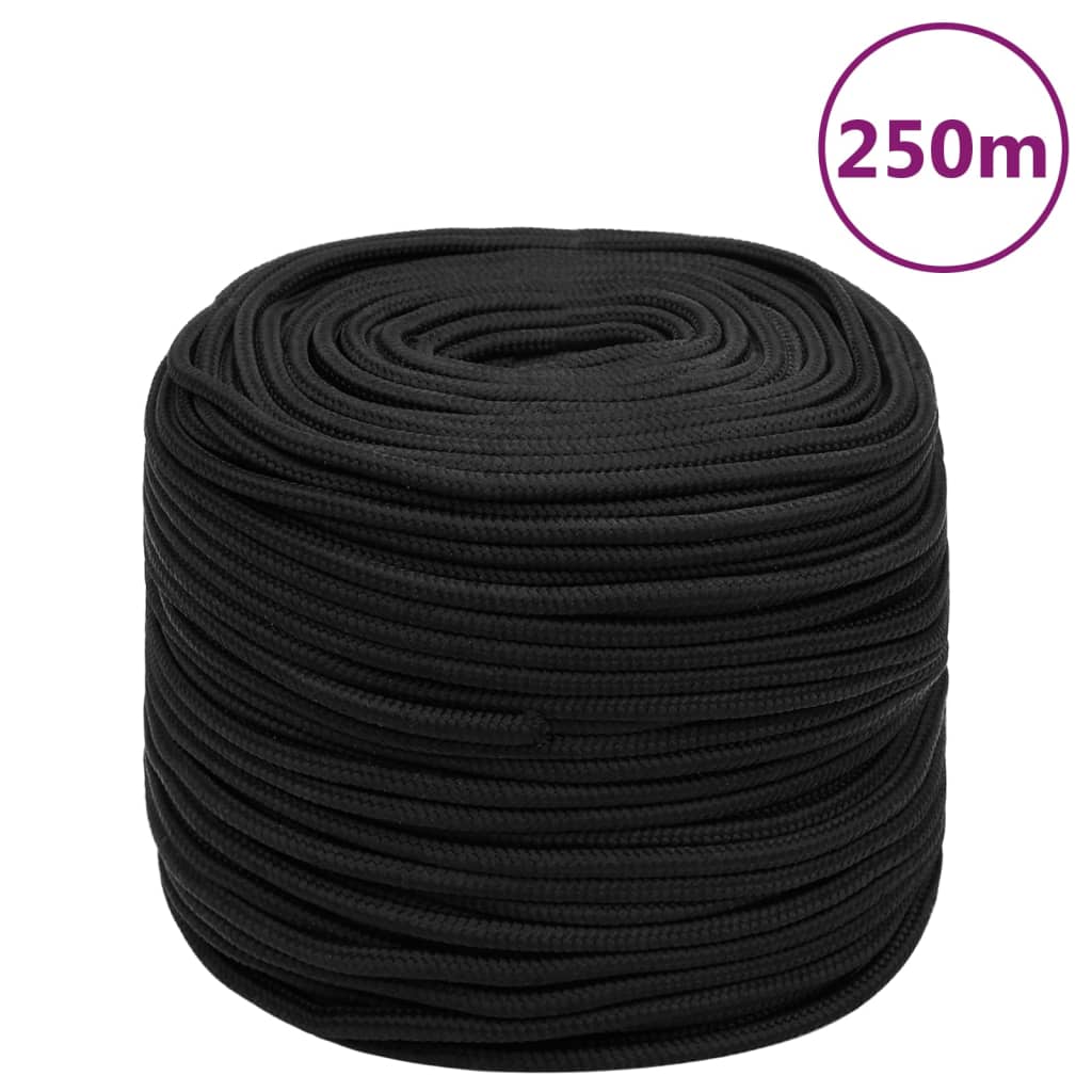 Boottouw 10 mm 250 m polypropeen zwart