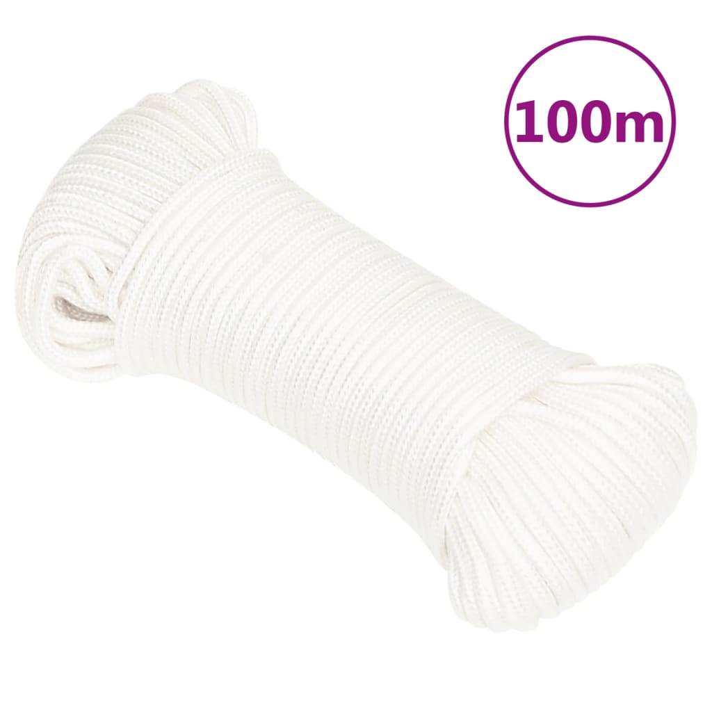Boottouw 4 mm 100 m polypropyleen volwit