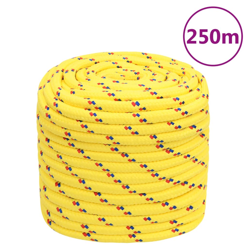 Boottouw 16 mm 250 m polypropyleen geel