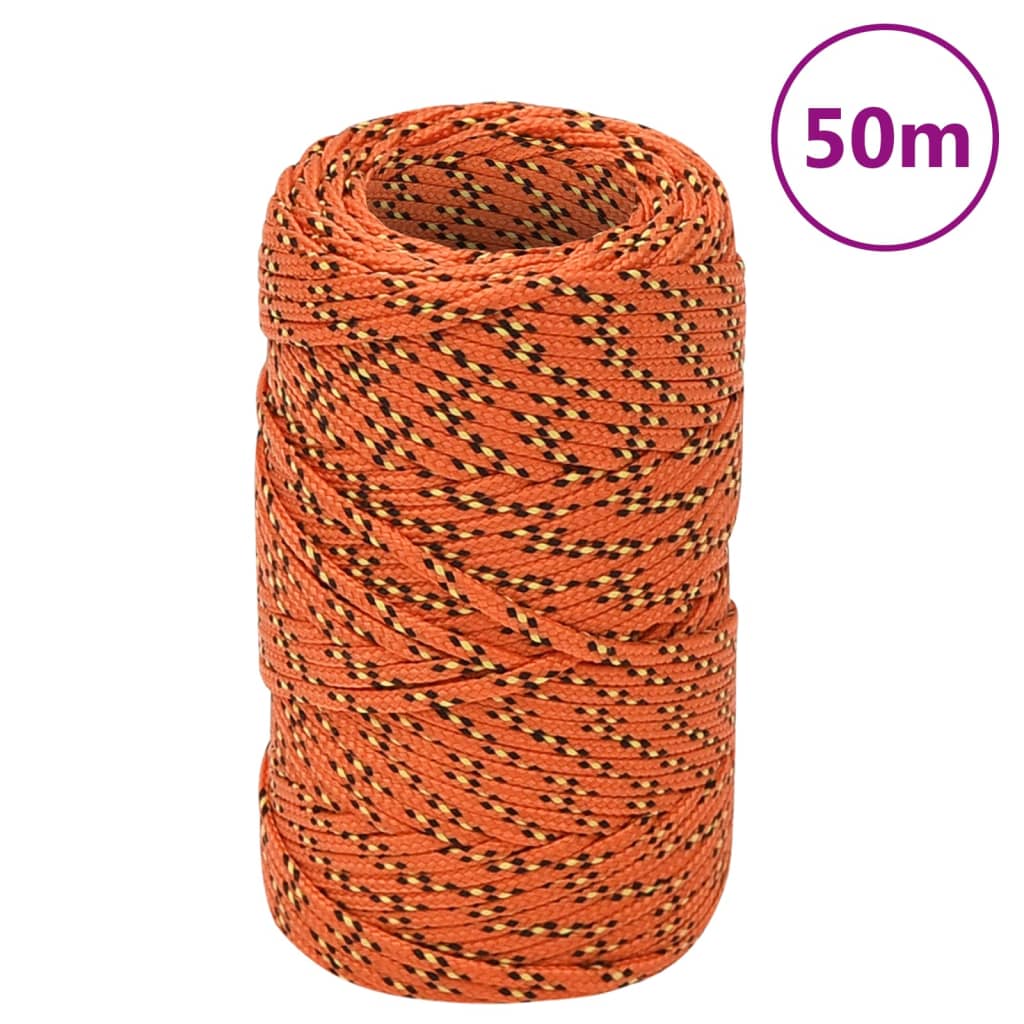 Boottouw 2 mm 50 m polypropyleen oranje